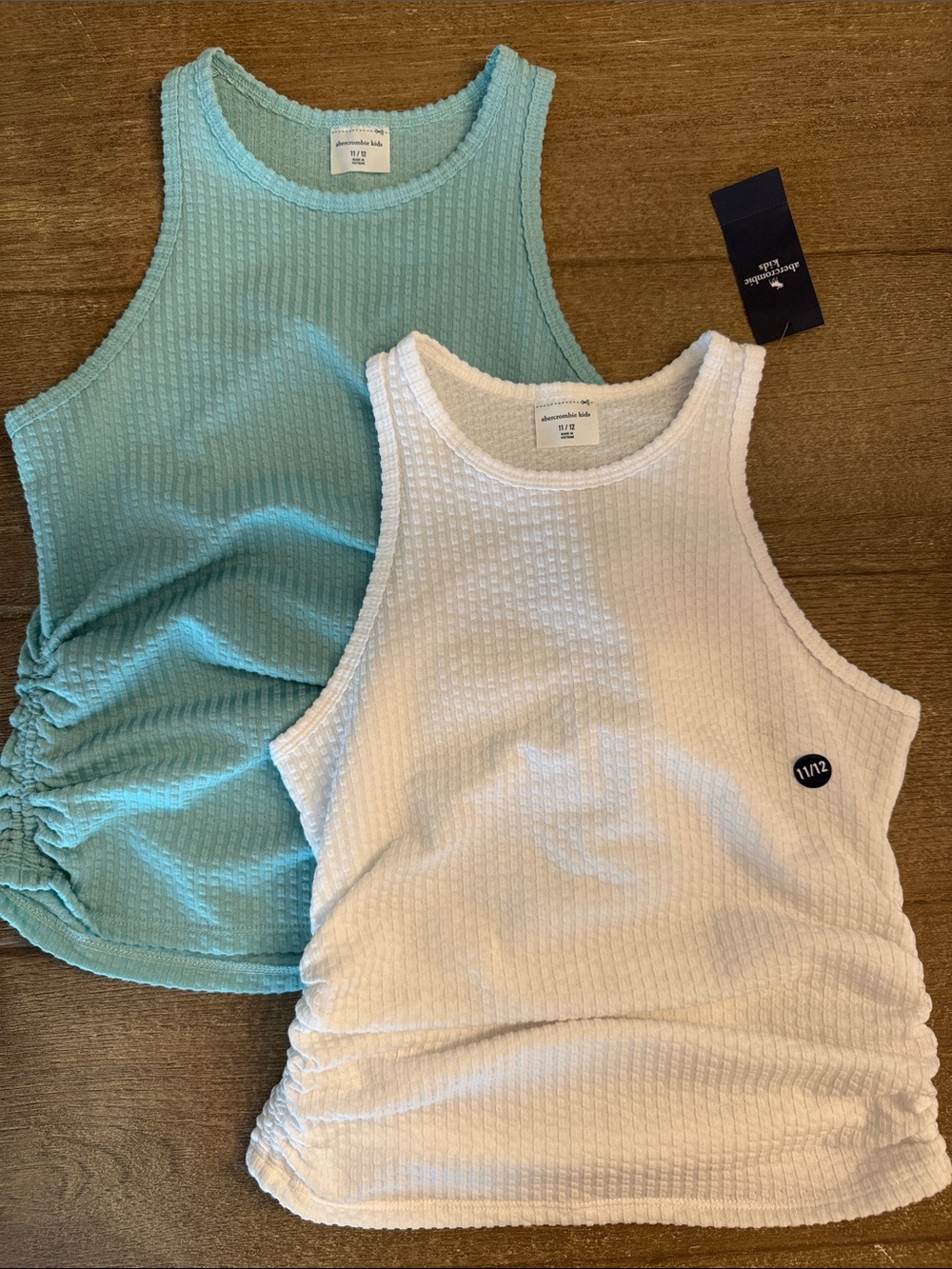 NWT Abercrombie & Fitch Ribbed rushed Racerback athletic tanks 11/12